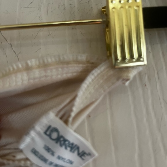 VTG 60s Lace Nylon Boudoir Coquette Festival Grunge Half Slip Sati Skirt M - Picture 5 of 7